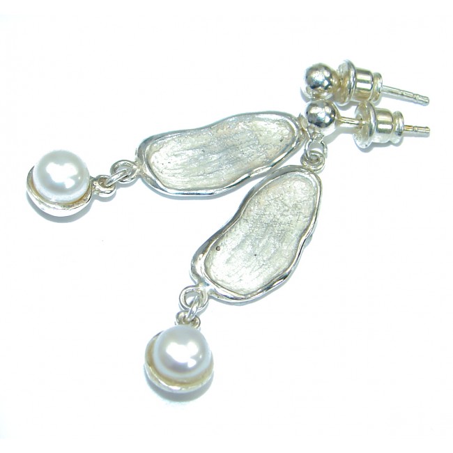 Ocean Beauty Fresh Water Pearls .925 Sterling Silver Earrings