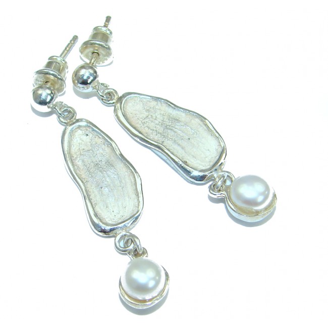 Ocean Beauty Fresh Water Pearls .925 Sterling Silver Earrings