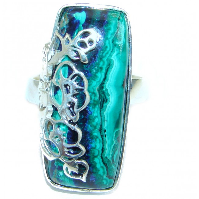 Great quality Blue Azurite .925 Sterling Silver handcrafted Ring size 7 3/4