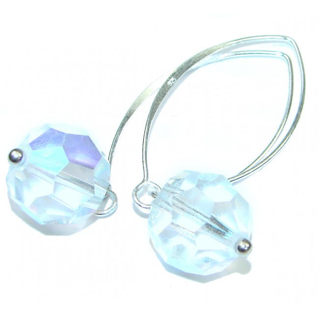 Fiesta Rainbow Crystals .925 Sterling Silver handmade earrings