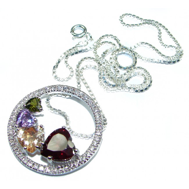 Cubic Zirconia .925 Sterling Silver handcrafted necklace