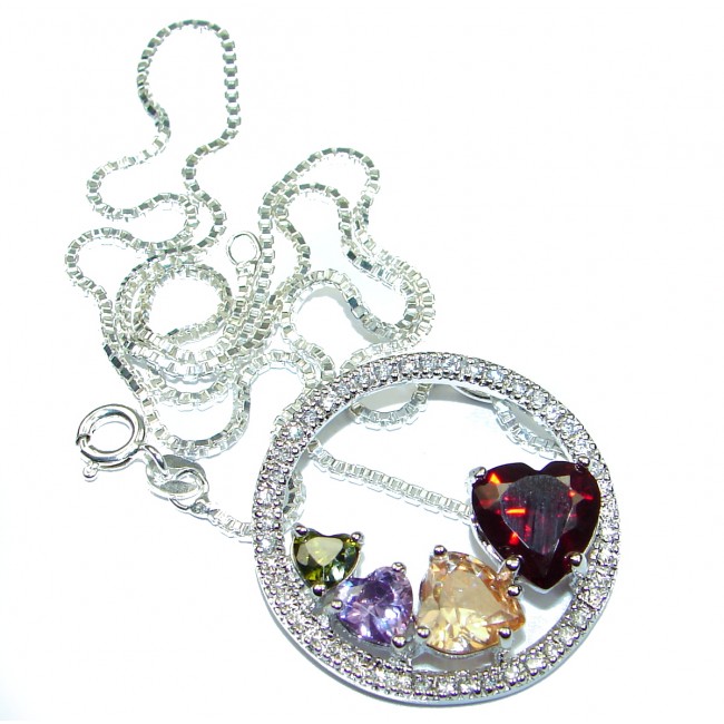Cubic Zirconia .925 Sterling Silver handcrafted necklace
