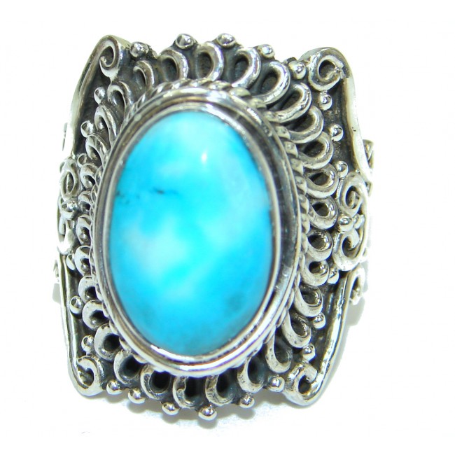 Huge Turquoise .925 Sterling Silver ring; s. 9 1/4