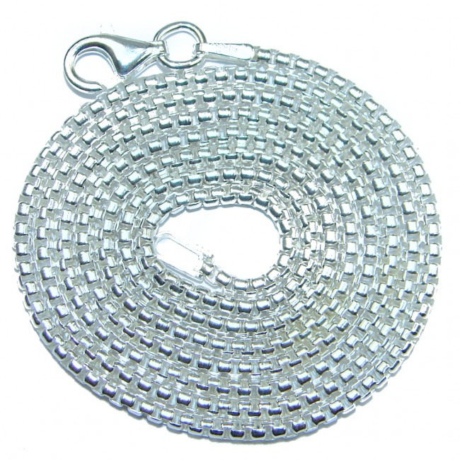 Sterling Silver Italian Round Box Chain 22" long, 2 mm wide