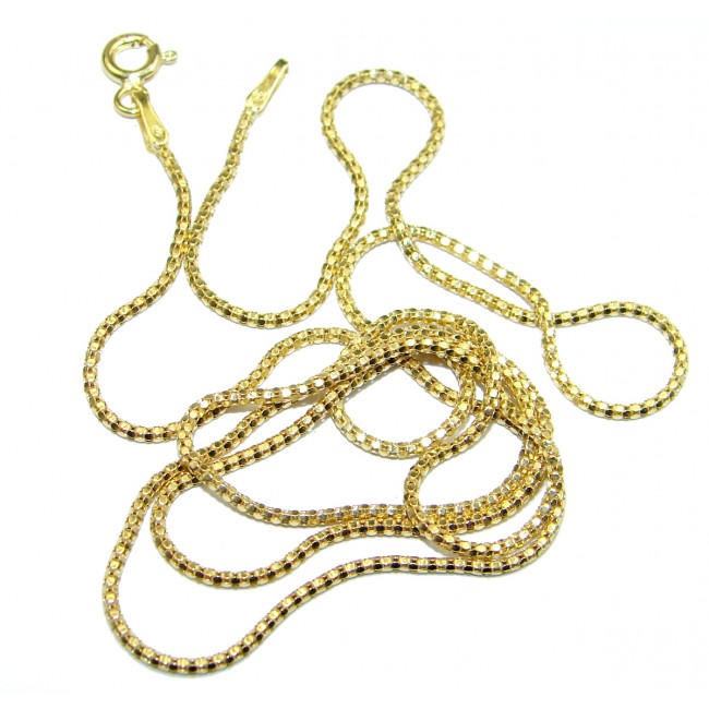 Coreana Gold over Sterling Silver Chain 22'' long, 1 mm wide