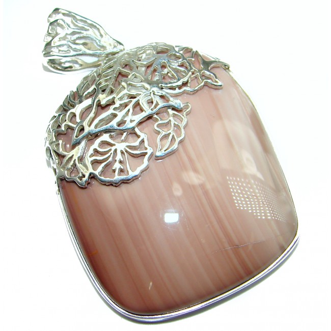 Huge Sweet Melody Imperial Jasper .925 Sterling Silver handmade Pendant