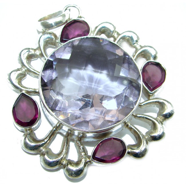 Pink Beauty LiLAC Quartz .925 Sterling Silver handcrafted Pendant
