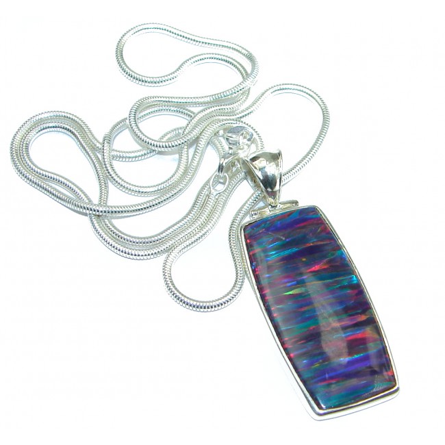 Japanese Opal .925 Sterling Silver handcrafted Necklace