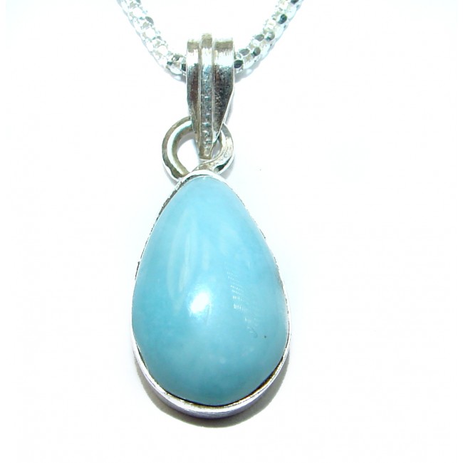 Luxury Larimar .925 Sterling Silver handcrafted necklace