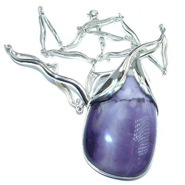 Sublime Design genuine Bertrandite .925 Sterling Silver handcrafted necklace