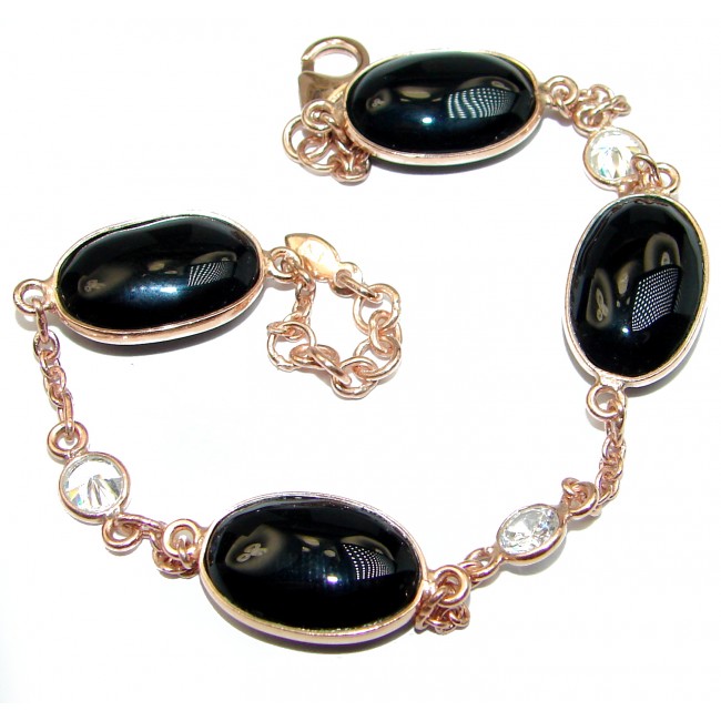 Flawless natural Onyx .925 Sterling Silver handcrafted Bracelet