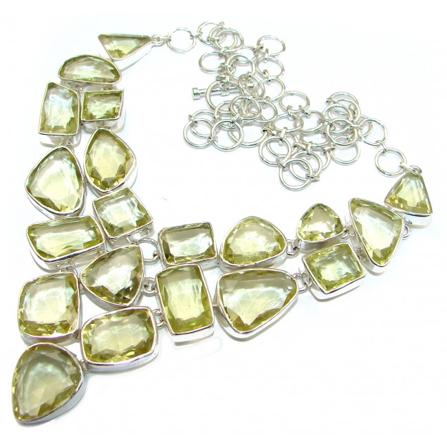 Nature inspired Citrine .925 Sterling Silver handmade necklace