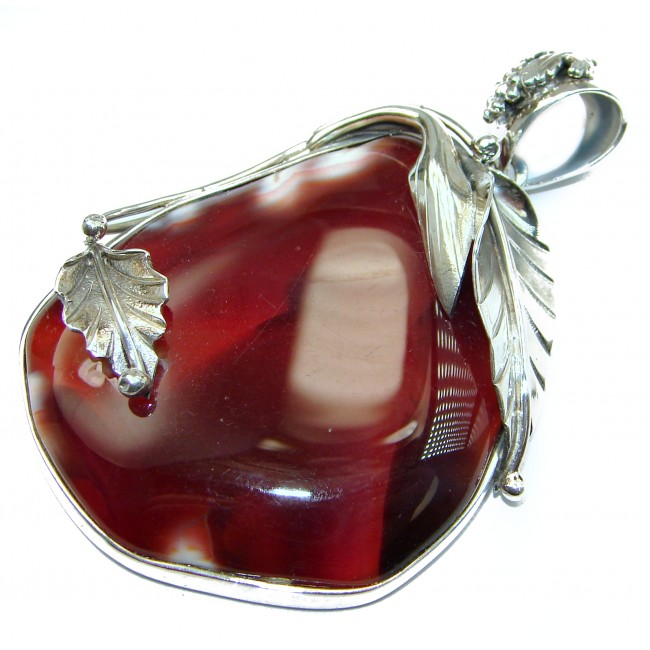 Summer Memories Botswana Agate .925 Sterling Silver handcrafted Pendant