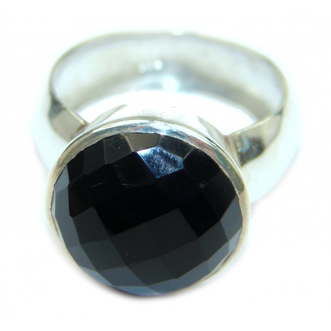 Majestic Authentic Onyx .925 Sterling Silver handmade Ring s. 10 1/4