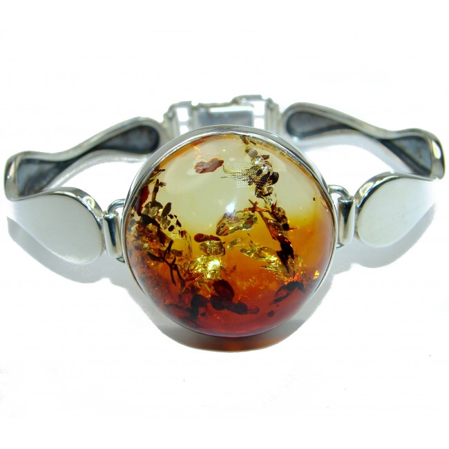 Wonderful genuine Baltic Amber .925 Sterling Silver handmade Bracelet
