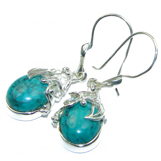 Turquoise .925 Sterling Silver handmade Earrings