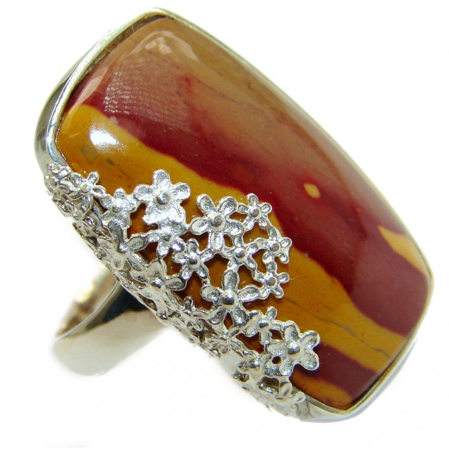 Mookaite .925 Sterling Silver handmade ring size 7