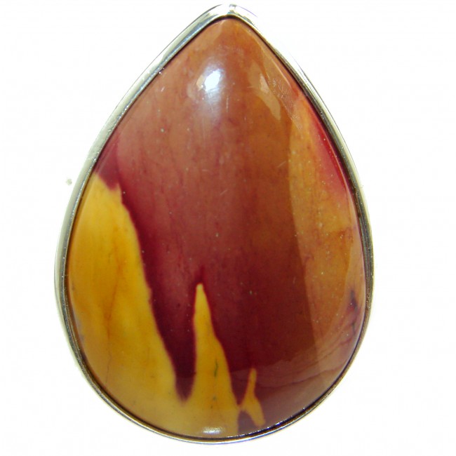 Mookaite .925 Sterling Silver handmade ring size 8 adjustable