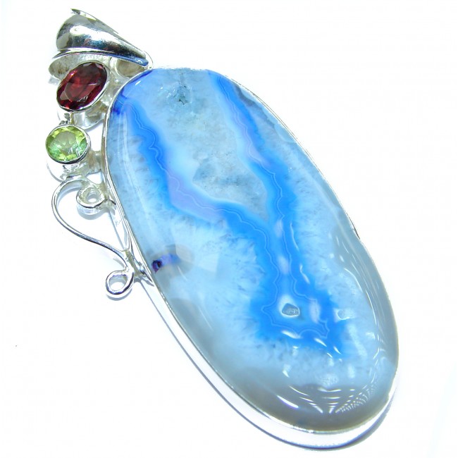 Agate Druzy .925 Sterling Silver handcrafted Pendant