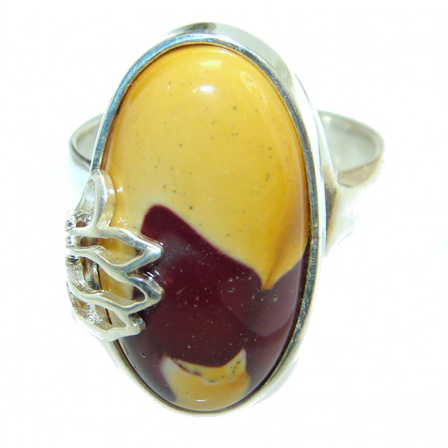 Mookaite .925 Sterling Silver handmade ring size 8