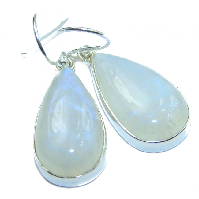 Classic Design White Moonstone .925 Sterling Silver earrings