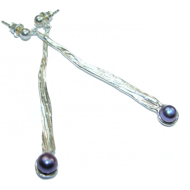 Modern Design Design Pearl .925 Sterling Silver earrings