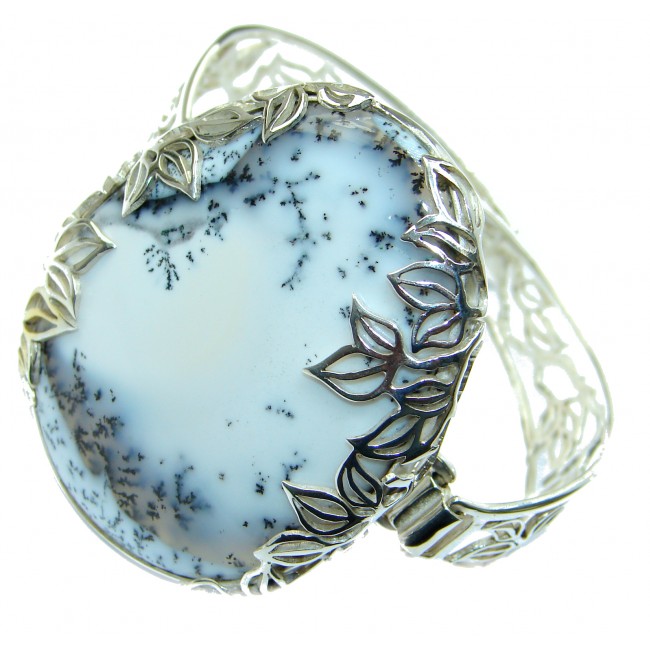 Huge Dendritic Agate .925 Sterling Silver handcrafted Cuff/Bracelet