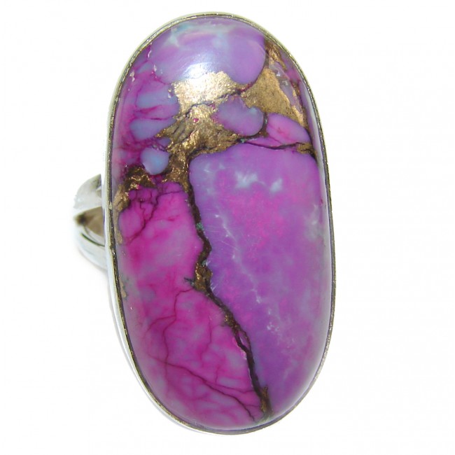 Huge Purple Turquoise .925 Sterling Silver ring; s. 6 1/4