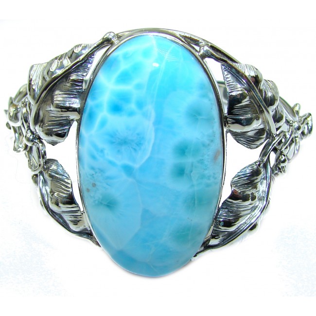 Beauty of Nature Blue Larimar .925 Sterling Silver handcrafted Bracelet