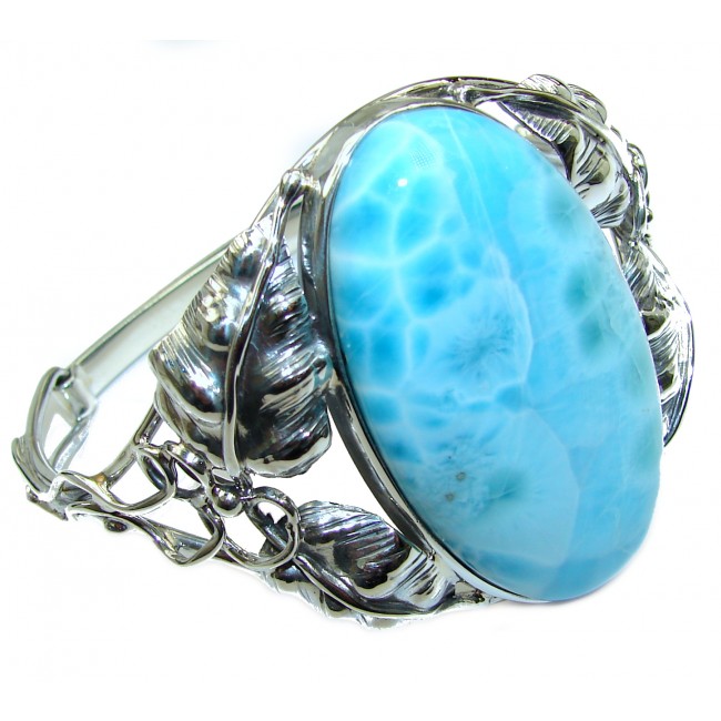 Beauty of Nature Blue Larimar .925 Sterling Silver handcrafted Bracelet