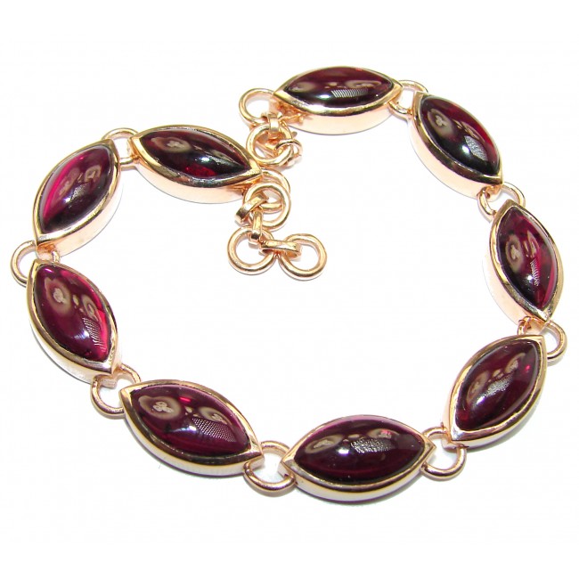 Secret Beauty authentic Garnet Rose Gold over .925 Sterling Silver handcrafted Bracelet