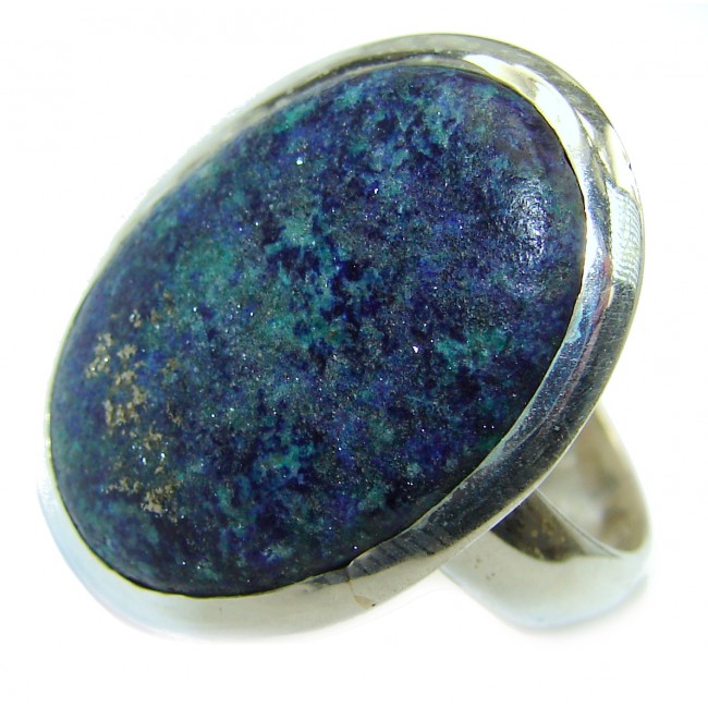 Great quality Blue Azurite .925 Sterling Silver handcrafted Ring size 9 1/4
