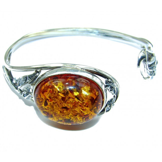 Wonderful genuine Baltic Amber .925 Sterling Silver handmade Bracelet