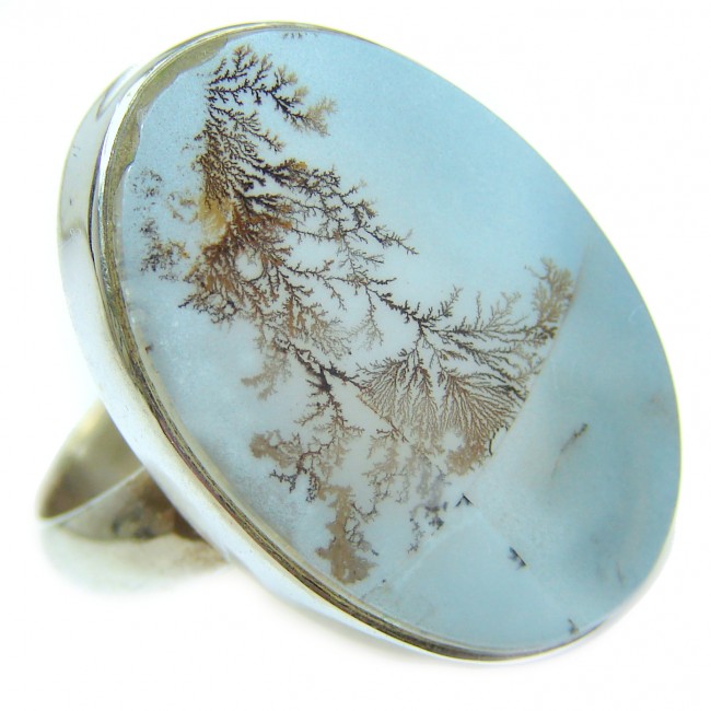 Simplicity Scentic Agate Sterling Silver Ring s. 8