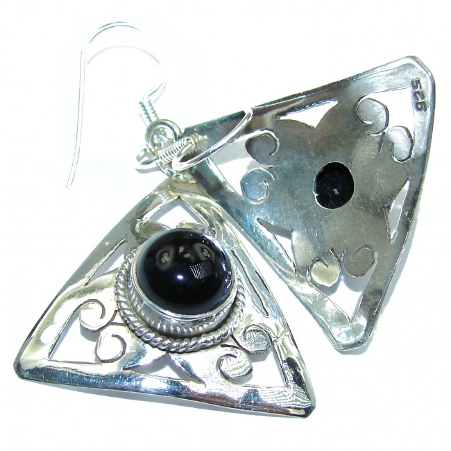 Incredible Onyx .925 Sterling Silver earrings