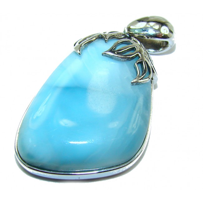 FABULOUS Natural Larimar .925 Sterling Silver handcrafted pendant