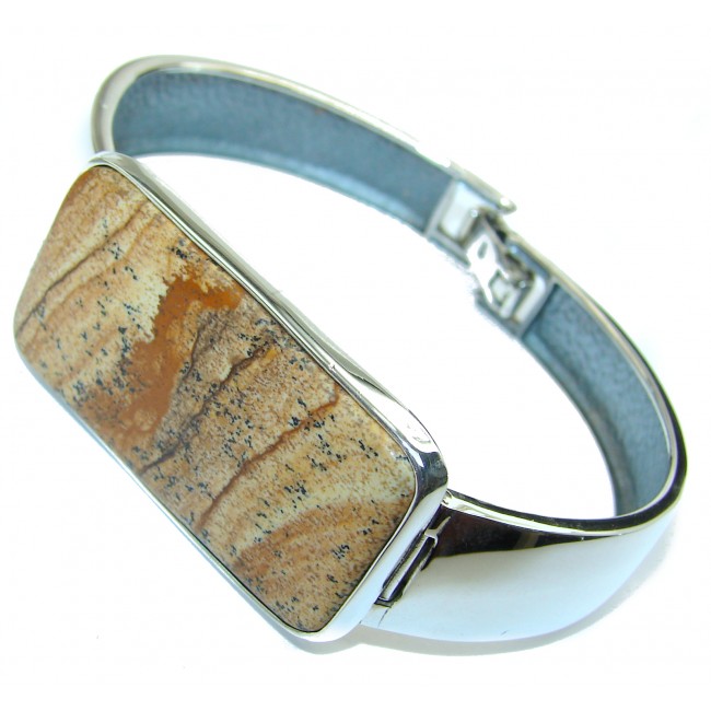 Sublime Beauty of Nature Picture Jasper .925 Sterling Silver handcrafted Bracelet
