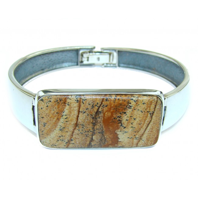 Sublime Beauty of Nature Picture Jasper .925 Sterling Silver handcrafted Bracelet