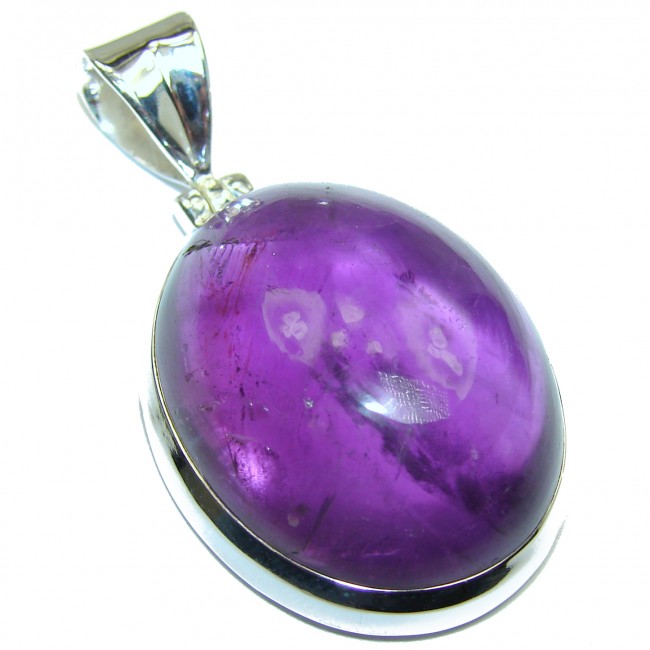 Her Majesty Natura l75 ct Amethyst .925 Sterling Silver handmade Pendant