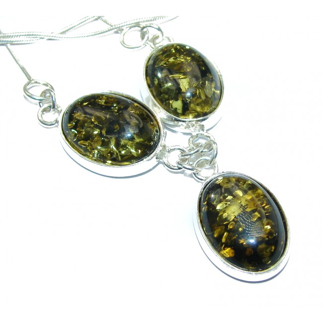 Natural Baltic Amber .925 Sterling Silver handcrafted necklace