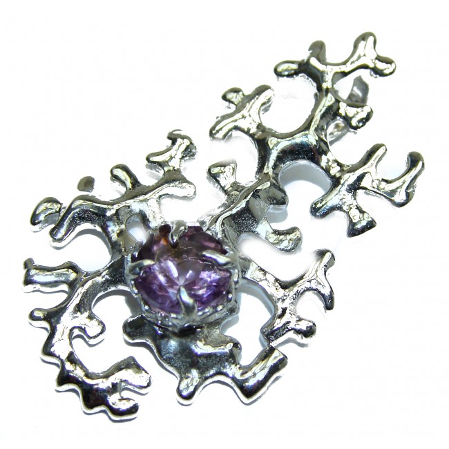 Precious Amethyst .925 Sterling Silver handcrafted Pendant