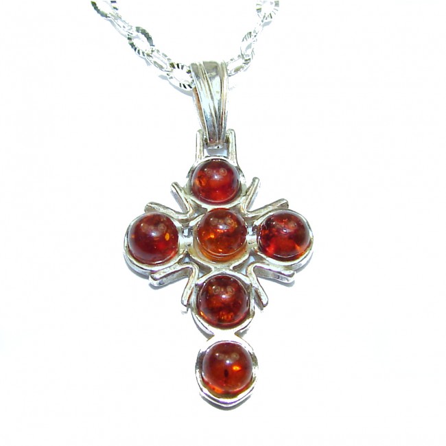 Natural Baltic Amber .925 Sterling Silver handcrafted necklace