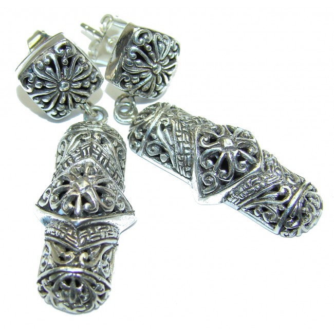 Simplicity .925 Sterling Silver Bali handmade earrings