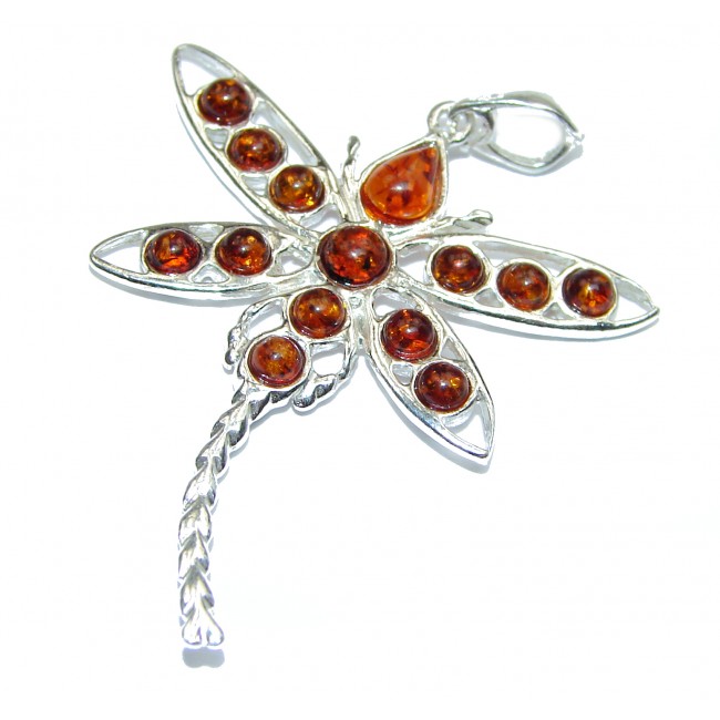 Lady Dragon Design Polish Amber .925 Sterling Silver handcrafted Pendant