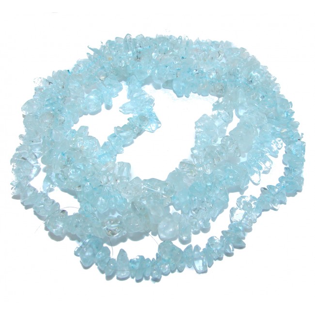 Blue Quartz Beads Strand Necklace
