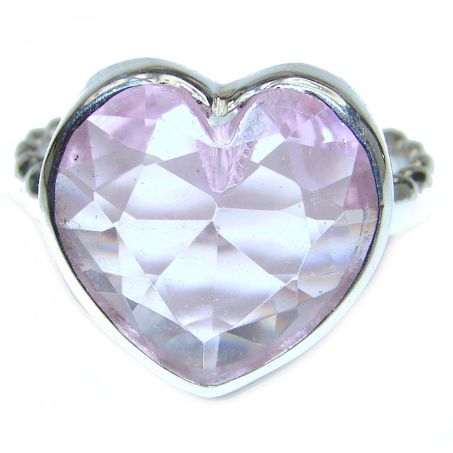 Sweet Heart Topaz .925 Silver handcrafted Ring s. 8