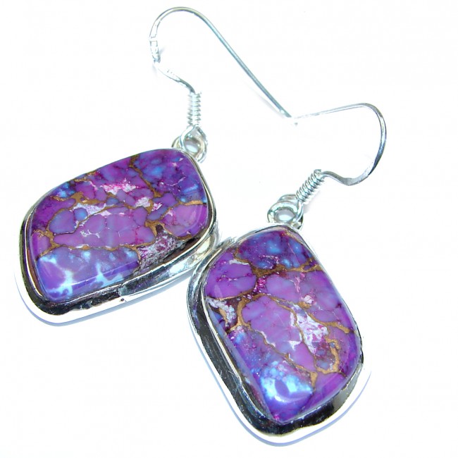 Purple Turquoise .925 Sterling Silver earrings