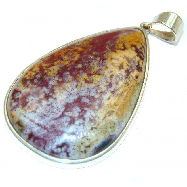 Fancy Bloodstone .925 Sterling Silver handmade pendant