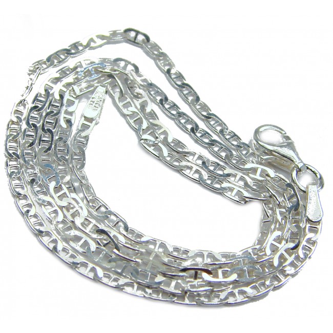 Glossy Gucci design over Sterling Silver Chain 18'' long, 2 mm wide