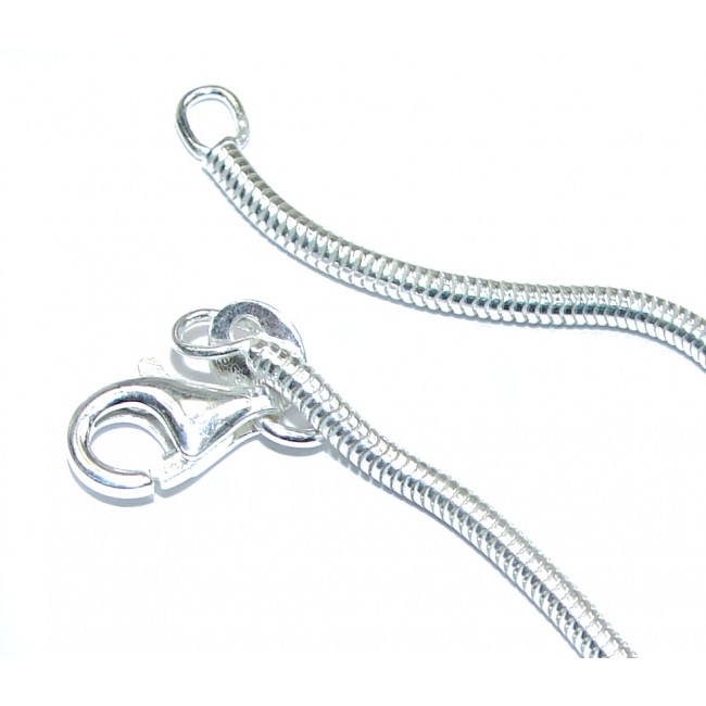 Round Snake .925 Sterling Silver Chain 22'' long, 3 mm wide